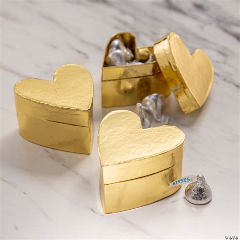 golden metal favor boxes heart|Gold Heart Jewelry Box .